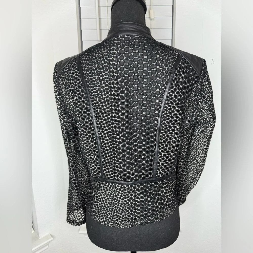 Yigal Azrouel Black and Silver Leather Jacket - Picture 2 of 2